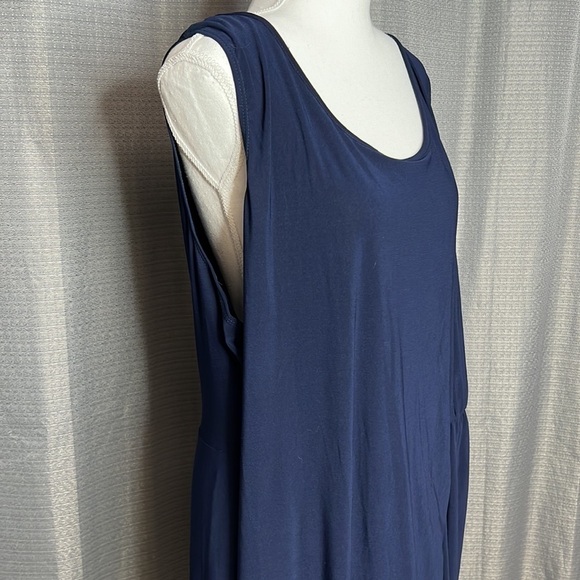LOVE SQUARED NAVY BLUE SLEEVELESS WRAP DRESS SIZE 2X New - Picture 2 of 9